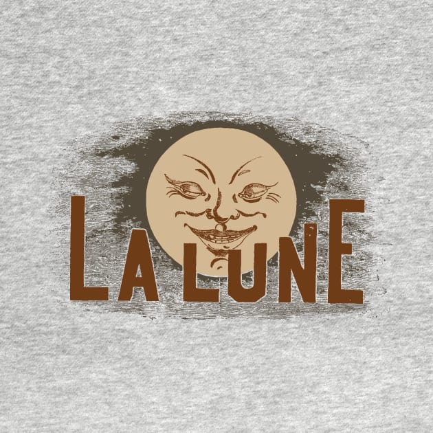 Moon Face with the French phrase, "La Lune" by pelagio